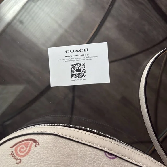 NWT Coach snail print Madi crossbody cream white bag - Picture 3 of 9